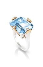 Women's Maniamania Cocktail Ring With Blue Topaz & Diamonds