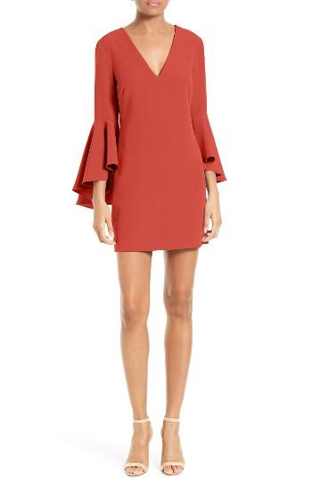Women's Milly Nicole Bell Sleeve Dress - Orange