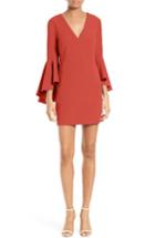 Women's Milly Nicole Bell Sleeve Dress - Orange