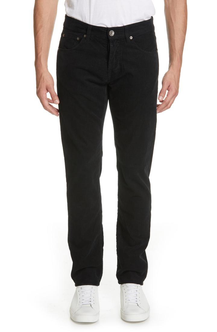 Men's Eleventy Five Pocket Corduroy Trousers - Black