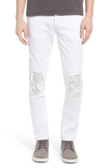 Men's J Brand Bearden Moto Skinny Fit Jeans - White