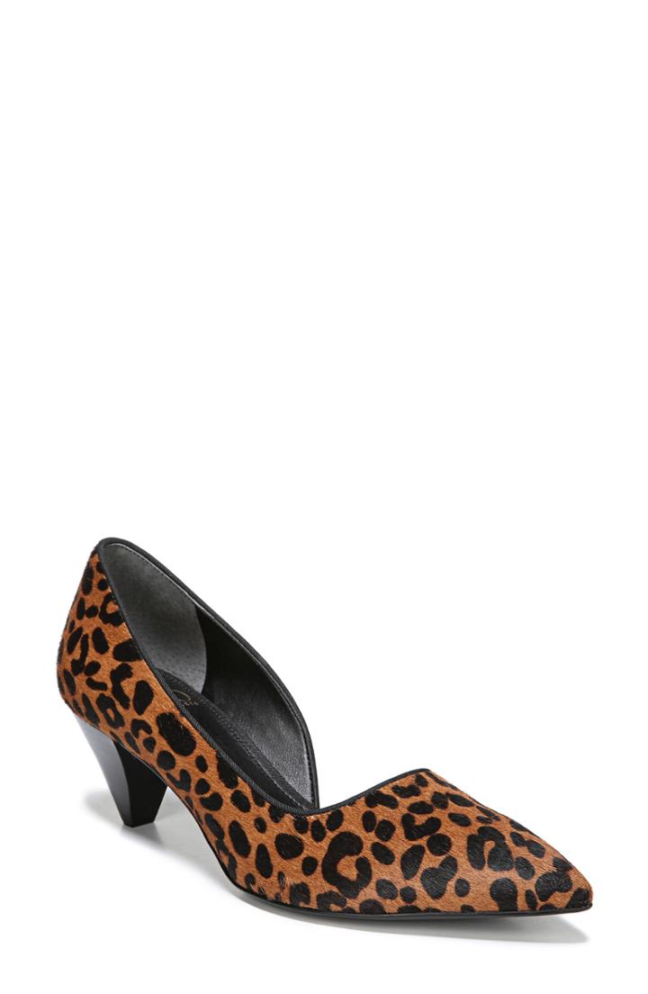 Women's Sarto By Franco Sarto Candid Genuine Calf Hair Pump .5 M - Brown