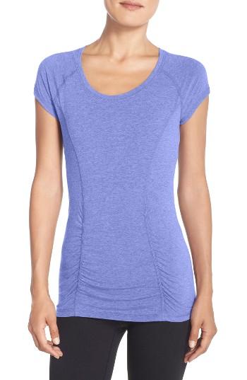 Women's Zella 'z 6' Ruched Tee, Size - Blue