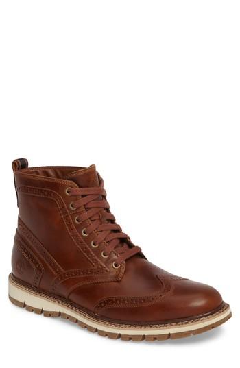 Men's Timberland Britton Hill Wingtip Boot .5 M - Brown