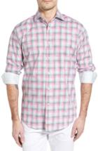 Men's Thomas Dean Classic Fit Funky Plaid Sport Shirt - Pink