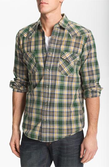 Pendleton 'epic' Madras Plaid Western Shirt Green Plaid