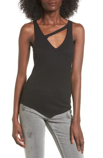 Women's Lna Asymmetrical Tank - Black