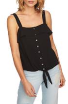 Women's 1.state Tie Front Blouse - Black