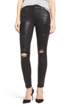 Women's 7 For All Mankind Coated Ankle Skinny Jeans - Black