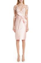 Women's Badgley Mischka Lace Accent Bow Cocktail Dress - Pink