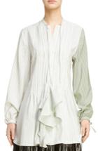 Women's J.w.anderson Pintuck Ruffle Silk Tunic