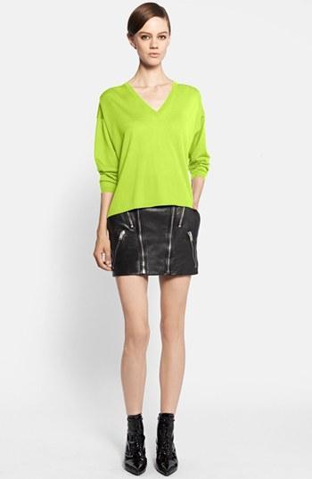 Saint Laurent Superfine Wool Sweater Neon Yellow