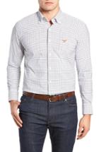 Men's Peter Millar University Of Texas Stretch Tattersall Sport Shirt - Black