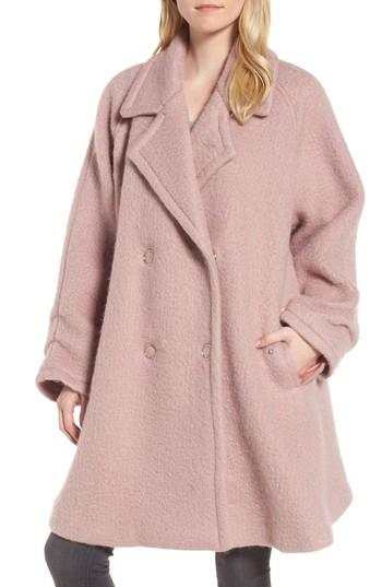 Women's Lost Ink Swing Coat, Size - Pink