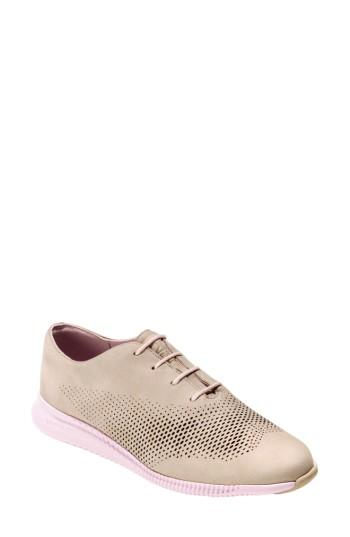 Women's Cole Haan 'zerogrand' Perforated Wingtip .5 B - Beige