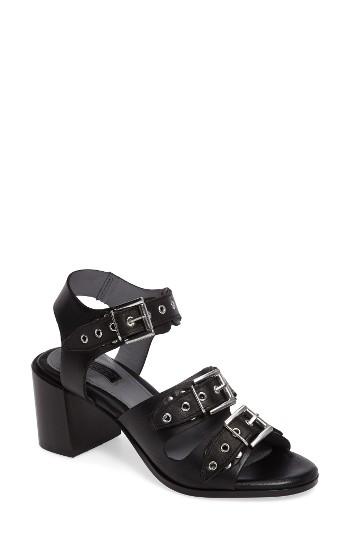 Women's Topshop Veronica Studded Buckle Sandal .5us / 38eu - Black