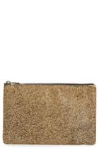 Women's Madewell The Leather Pouch Clutch In Genuine Calf Hair - Brown