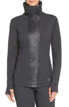 Women's New Balance 'heat' Mock Neck Jacket, Size - Black