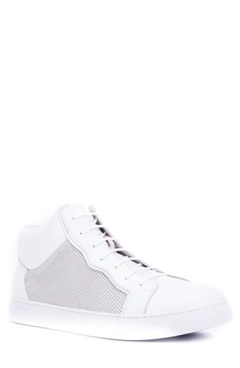 Men's Zanzara Twist Perforated High Top Sneaker M - White