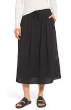 Women's James Perse Gauze Midi Skirt - Black