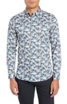 Men's Ted Baker London Croyden Slim Fit Floral Sport Shirt (m) - Blue