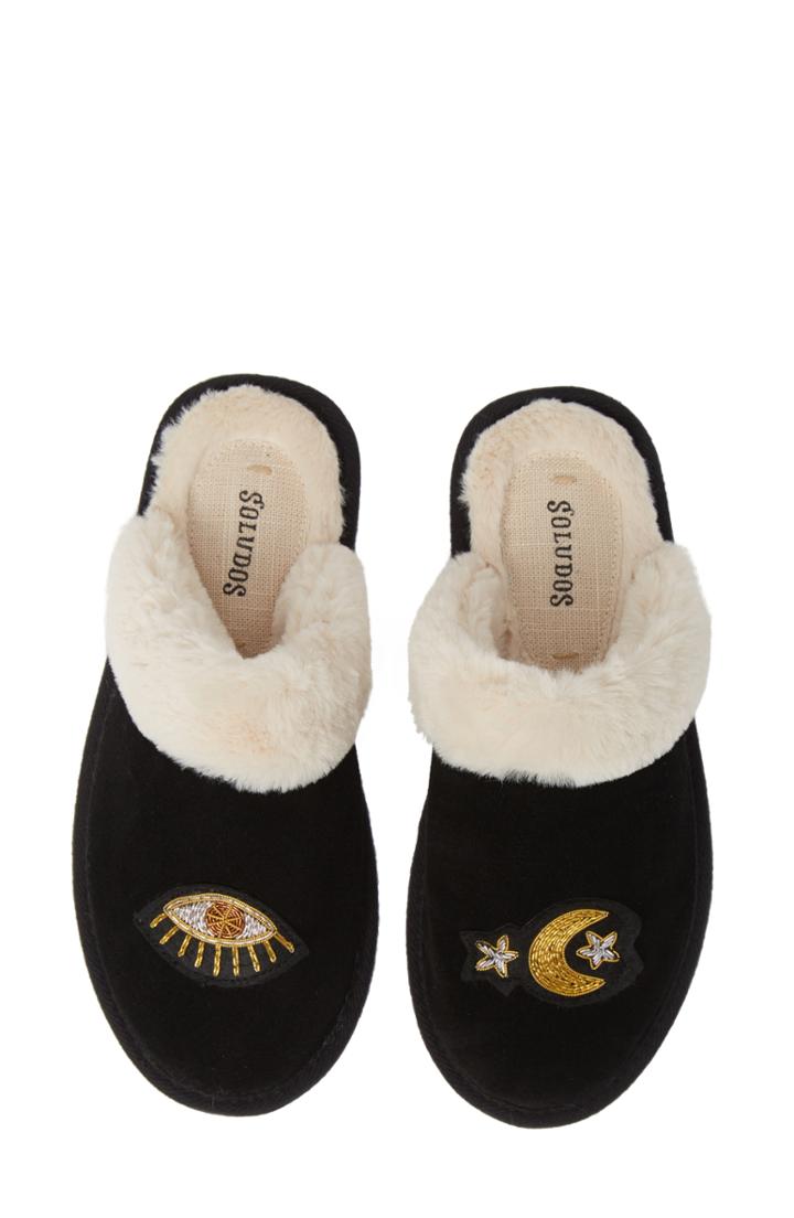 Women's Soludos Celestial Cozy Slipper M - Black