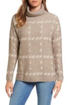 Women's Barbour Glen Knit Merino Wool Blend Turtleneck Sweater Us / 8 Uk - Beige
