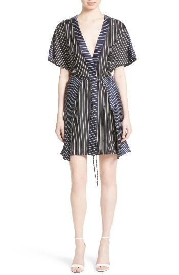 Women's Diane Von Furstenberg Print Silk Tie Front Dress
