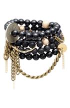 Women's The Lace Project Set Of 4 Bead Stretch Bracelets