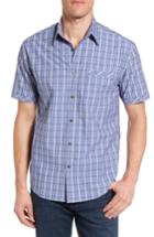 Men's James Campbell Watson Regular Fit Short Sleeve Sport Shirt - Blue