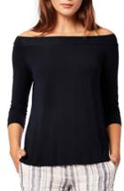 Women's Michael Stars Off The Shoulder Tee, Size - Black