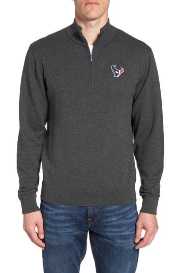 Men's Cutter & Buck Houston Texans - Lakemont Fit Quarter Zip Sweater
