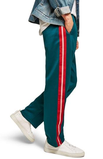 Men's Topman Stripe Jogger Pants - Blue
