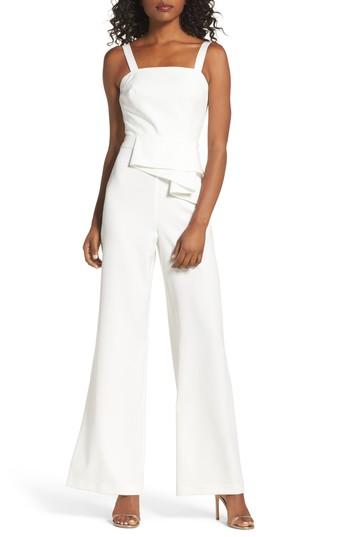 Women's Jay By Jay Godfrey Violet Drape Waist Jumpsuit