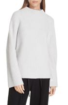Women's Vince Button Cuff Funnel Neck Sweater - Grey