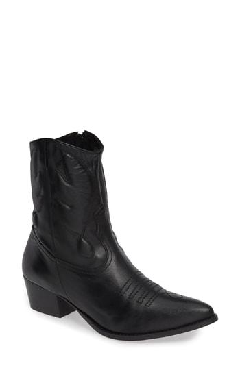 Women's Topshop Arizona 2 Western Bootie .5us / 36eu M - Black