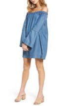 Women's 7 For All Mankind Off The Shoulder Denim Dress