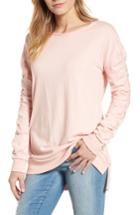 Women's Caslon Scrunch Sleeve Sweatshirt - Pink