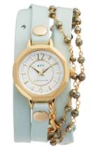 Women's La Mer Collections Perth Wrap Leather Strap Watch, 22mm