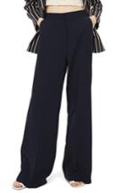 Women's Topshop Clean High-waist Wide Leg Trousers Us (fits Like 0) - Blue
