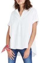 Women's Madewell Courier Button Back Shirt - White