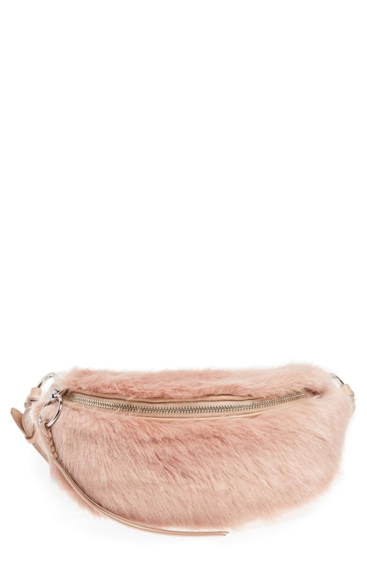 Rebecca Minkoff Faux Fur Belt Bag - Beige