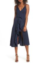 Women's C/meo Collective Gossamer Asymmetrical Ruffle Slipdress - Blue