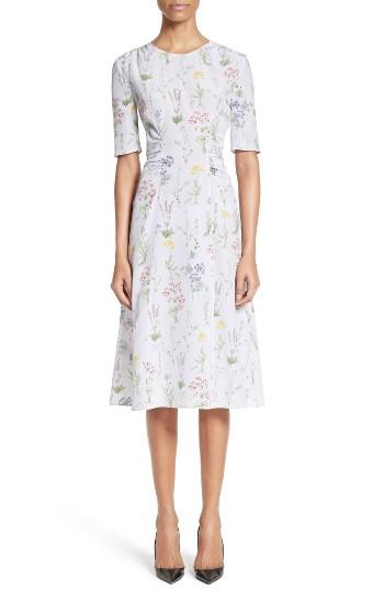 Women's Altuzarra Sylvia Floral Silk A-line Dress Us / 40 Fr - Purple