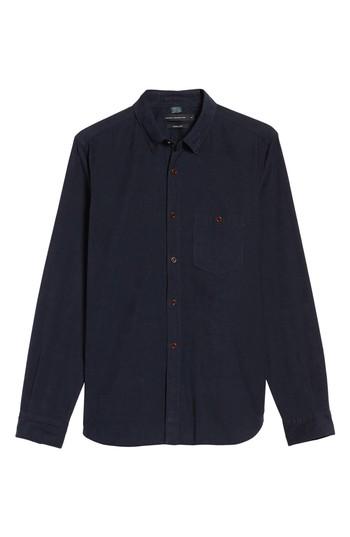Men's French Connection Corduroy Sport Shirt, Size - Blue