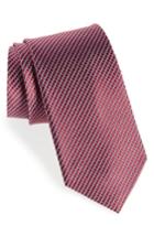 Men's Nordstrom Men's Shop Bucaro Micro Pattern Silk Tie, Size - Red