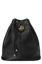 Gucci Medium Re(belle) Leather Convertible Bucket Bag - Black
