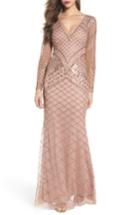 Women's Adrianna Papell Embellished Mermaid Gown - Pink