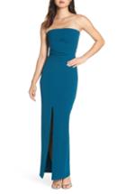 Women's Lulus Own The Night Strapless Maxi Dress - Green