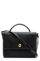 Frances Valentine Midge Leather Crossbody Bag - Black
